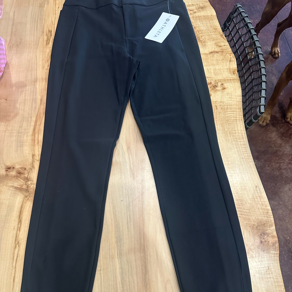 Athleta Stellar Slim Pant Mid Rise, 4, Tall, Black